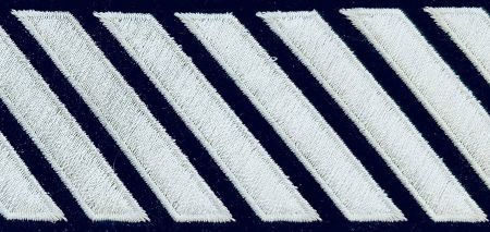 WHITE on NAVY Hash Marks - 1 Hash Mark Length Each
